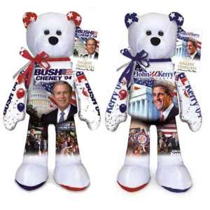 Set of two Decision 2004 Bears   George W. Bush and F. Kerry Bears 