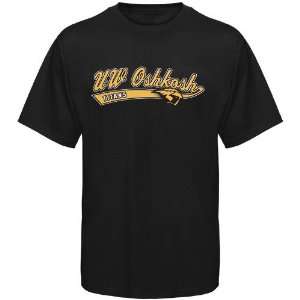  Wisconsin Oshkosh Titans Black Mascot Script T shirt 