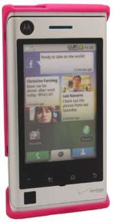 NEW RUBBERIZED PINK CASE FOR MOTOROLA DEVOUR A555 PHONE  