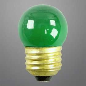 S11 CERAMIC GREEN SIGN LIGHT BULB 7.5 WATTS 130 VOLTS LONG 