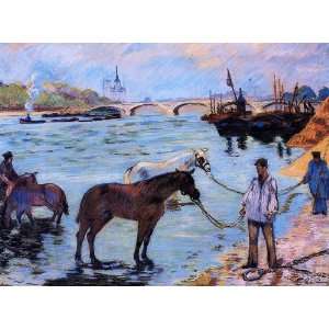 FRAMED oil paintings   Armand Guillaumin   24 x 18 inches   Le Quai de 