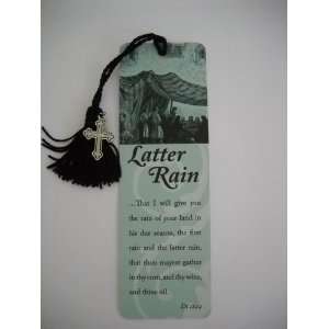 Latter Rain Bookmark with Tassel and Metal Cross
