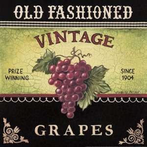  Kimberly Poloson   Vintage Grapes, Size 24 x 24 Canvas 