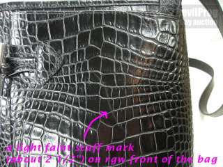NEW LONGCHAMP Roseau Black Croc Embossed Bucket Crossbody Bag Purse 
