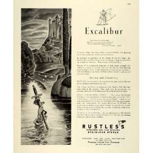   King Arthur Excalibur Sword   Original Print Ad