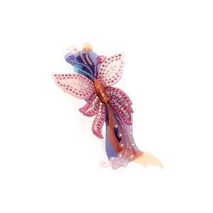 Artistic Jewel Handmade Butterfly Of Many Colors And Decorated With 