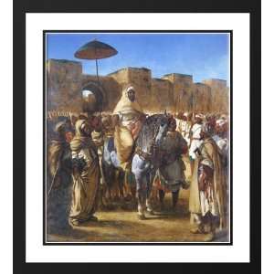 Delacroix, Eugene 20x22 Framed and Double Matted The Sultan of Morocco 