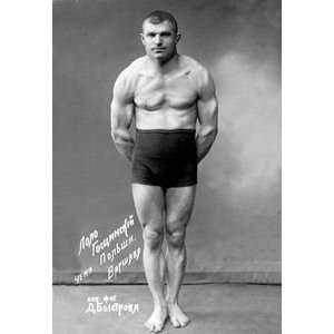  Flexing Russian Wrestler   20x30 Gallery Wrapped Canvas 