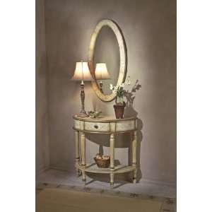  Butler Demilune Console Table   Tuscan Cream Hand Painted 