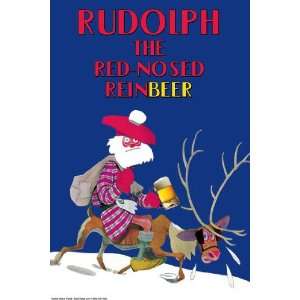  Rudolph the Red Nosed Reinbeer 12x18 Giclee on canvas 