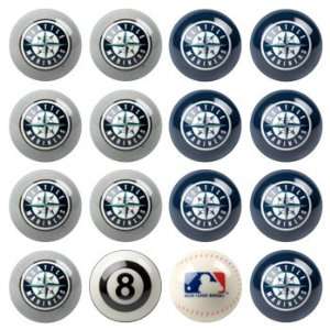  Seattle Mariners MLB Home vs. Away Billiard Balls Full Set 