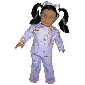 Fairy Pajama Set Comes with Coordinating Lavender Fuzzy Slippers 