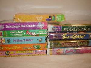 LOT OF 10 CHILDRENS KIDS VHS MOVIES DISNEY WB MADELINE+  