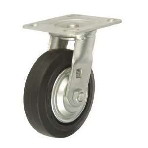   Duty Swivel Plate Caster 5 Mold On Rubber Wheel 350 Lb. Capacity