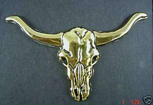 Cowboy Rodeo Western Texas Longhorn Skull Hat Pin  