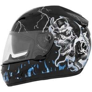  Cyber US 97 Good N Evil Helmet   X Large/Blue Automotive