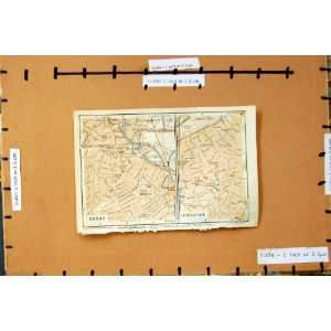  1906 MAP STREET PLAN DERBY LEICESTER ENGLAND ABBEY PARK 