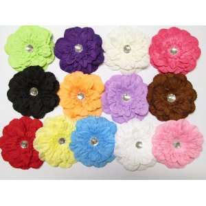 13pc Assorted Color 4.5 Large Peony Flower Hair Clip Hair Accessories 