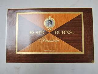Vintage Robt. Burns Panatela Cigar Box Label  