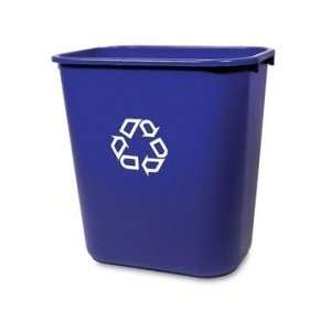 Rubbermaid Deskside Recycling Container   Blue   RCP295673BE  