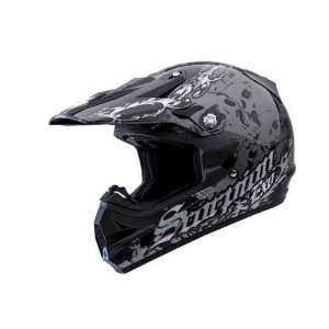 Scorpion Sports VX 24 Off Road Helmet. Hellraiser Black/Silver. AirFit 