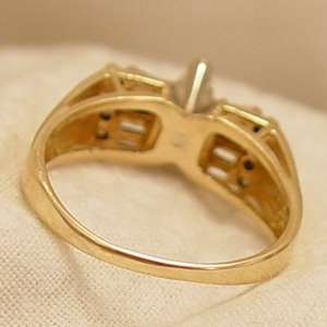 Marquis Diamond Gold Vintage Ring  