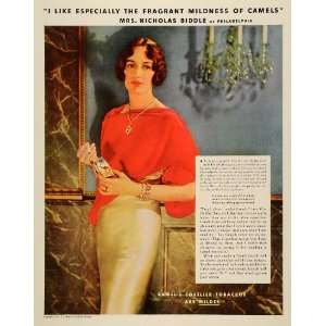   Cigarette Nicholas Biddle Dress   Original Print Ad