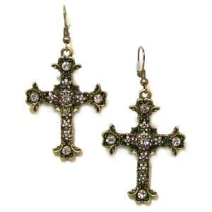  Just Give Me Jewels Goldtone Antique Style Oxidized Cross 