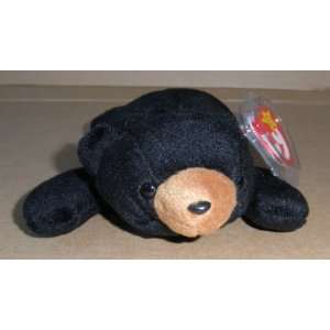  TY Beanie Babies Blackie Bear Stuffed Animal Plush Toy   9 