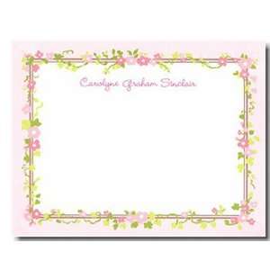  Boatman Geller Flat Note Personalized Stationery   Floral 