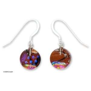  Dichroic art glass earrings, Joy Jewelry