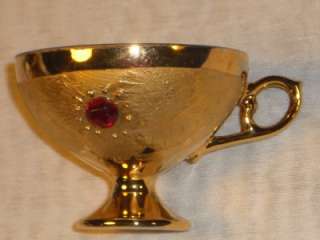 Rieber Mitterteich Bavaria GOLD Red Jewel CUP & SAUCER  