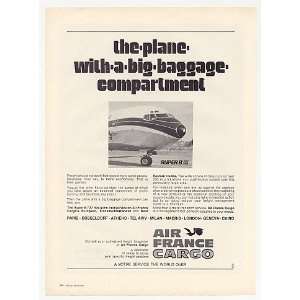    1969 Air France Cargo Super B 727 Jet Print Ad