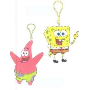  4 pcs Spongebob Squarepants & Patrick plush zipper pull 