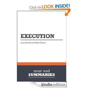 Summary Execution   Larry Bossidy and Ram Charan The Discipline of 