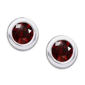   Earrings with Deep Red Diamond 3/4 carat each Brilliant cut Jewelry