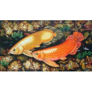  Golden Dragon Fish Couple