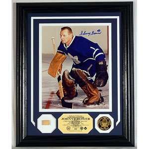  Highland Mint Johnny Bower Autograph with Piece Of Game 