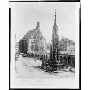  Nuremburg,Frauenkirche;Fountain,Schoner Brunnen,Germany 