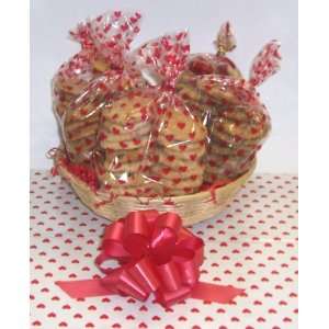 Scotts Cakes Large Hot Lips Cookie Basket with no Handle Heart 