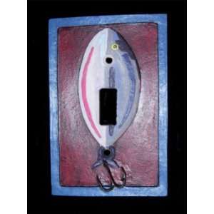 Angler FISHING Lure themed Single SWITCH PLATE switchplate cover wall 