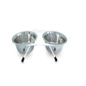  Stainless Steel Double Diners 3 Position (2 quart bowls 