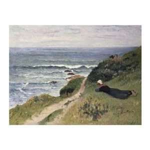  Henry Moret   Young Breton Girl Stretching Out On The 