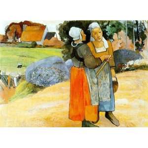  Oil Painting Breton Peasant Women Paul Gauguin Hand 