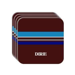 Personal Name Gift   DIRIE Set of 4 Mini Mousepad Coasters (blue 