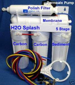 Stage 24/35/50gpd Reverse Osmosis System Permeate Pump White NT 