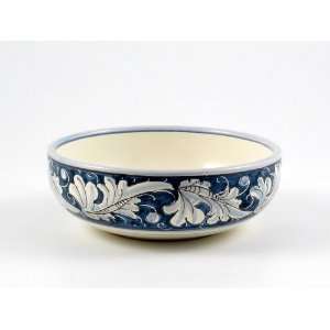  Hand Painted Italian Ceramic 6.6 inch Shallow Soup & Pasta Bowl 