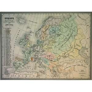  VA Malte Brun Map of Europe in 1100 (1861) Office 