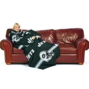  New York Jets NFL Comfy Throw Blanket With Sleeves Sports 