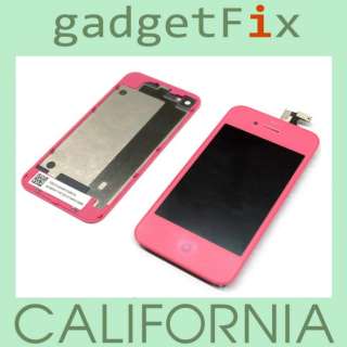 CDMA iphone 4 compatible pink front housing lcd touch screen back 
